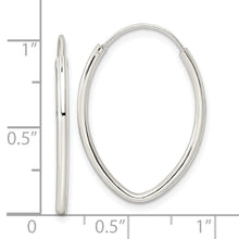 Load image into Gallery viewer, Sterling Silver Polished Endless Oval Hoop Earrings
