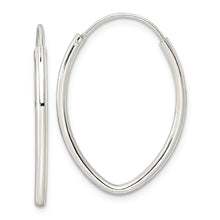 Load image into Gallery viewer, Sterling Silver Polished Endless Oval Hoop Earrings
