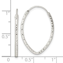 Load image into Gallery viewer, Sterling Silver Polished D/C Endless Hoop Earrings
