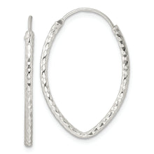 Load image into Gallery viewer, Sterling Silver Polished D/C Endless Hoop Earrings
