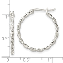 Load image into Gallery viewer, Sterling Silver Polished Twisted Hoop Earrings
