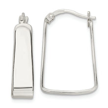 Load image into Gallery viewer, Sterling Silver Polished 5.5mm Square Hoop Earrings
