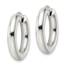 Load image into Gallery viewer, Sterling Silver Polished Hinged Circle Hoop Earrings

