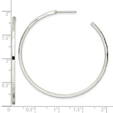 Load image into Gallery viewer, Sterling Silver Polished Hammered Hoop Earrings
