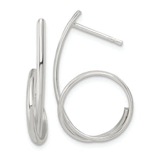 Load image into Gallery viewer, Sterling Silver Polished Swirl Fancy Post Earrings
