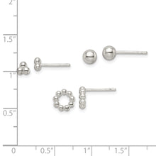 Load image into Gallery viewer, Sterling Silver Beaded and Stud Post Earring Set
