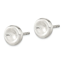 Load image into Gallery viewer, Sterling Silver Polished Puffed Circle Post Earrings
