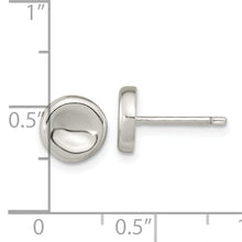 Load image into Gallery viewer, Sterling Silver Polished Puffed Circle Post Earrings
