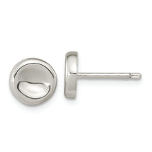 Load image into Gallery viewer, Sterling Silver Polished Puffed Circle Post Earrings
