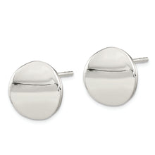 Load image into Gallery viewer, Sterling Silver Polished Flat Circle Post Earrings
