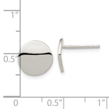 Load image into Gallery viewer, Sterling Silver Polished Flat Circle Post Earrings
