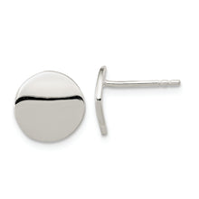 Load image into Gallery viewer, Sterling Silver Polished Flat Circle Post Earrings
