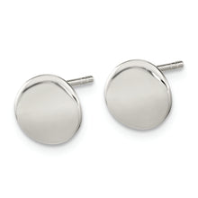 Load image into Gallery viewer, Sterling Silver Polished Flat Circle Post Earrings
