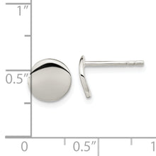 Load image into Gallery viewer, Sterling Silver Polished Flat Circle Post Earrings
