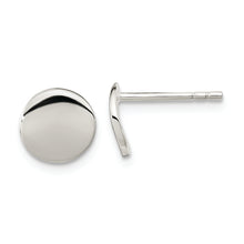 Load image into Gallery viewer, Sterling Silver Polished Flat Circle Post Earrings
