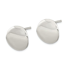Load image into Gallery viewer, Sterling Silver Polished 12mm Flat Circle Post Earrings
