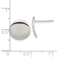 Load image into Gallery viewer, Sterling Silver Polished 12mm Flat Circle Post Earrings

