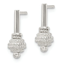 Load image into Gallery viewer, Sterling Silver Textured Ball Dangle Post Earrings
