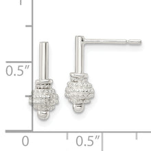 Load image into Gallery viewer, Sterling Silver Textured Ball Dangle Post Earrings
