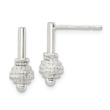 Load image into Gallery viewer, Sterling Silver Textured Ball Dangle Post Earrings
