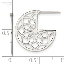 Load image into Gallery viewer, Sterling Silver Floral Filigree Post Earrings
