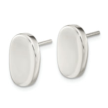 Load image into Gallery viewer, Sterling Silver Polished Oval Post Earrings
