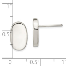 Load image into Gallery viewer, Sterling Silver Polished Oval Post Earrings
