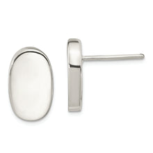 Load image into Gallery viewer, Sterling Silver Polished Oval Post Earrings
