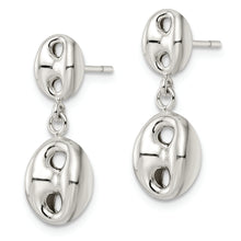 Load image into Gallery viewer, Sterling Silver Polished Oval Dangle Post Earrings
