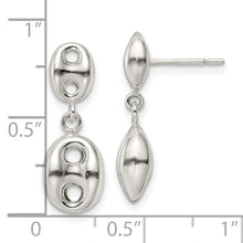 Load image into Gallery viewer, Sterling Silver Polished Oval Dangle Post Earrings
