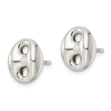 Load image into Gallery viewer, Sterling Silver Polished Oval Post Earrings
