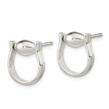 Load image into Gallery viewer, Sterling Silver Polished Hoop Dangle Post Earrings
