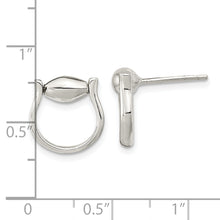 Load image into Gallery viewer, Sterling Silver Polished Hoop Dangle Post Earrings
