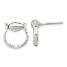 Load image into Gallery viewer, Sterling Silver Polished Hoop Dangle Post Earrings
