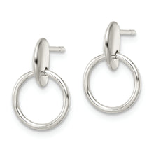 Load image into Gallery viewer, Sterling Silver Circle Dangle Post Earrings
