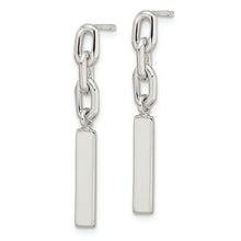 Load image into Gallery viewer, Sterling Silver Polished Bar Dangle Post Earrings
