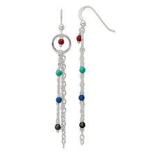 Load image into Gallery viewer, Sterling Silver Swarovski Beads Chain Dangle Earrings
