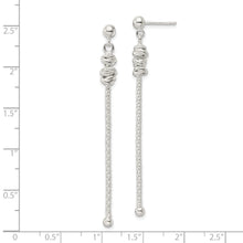 Load image into Gallery viewer, Sterling Silver Fancy Knot w/Chain Post Dangle Earrings
