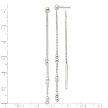 Load image into Gallery viewer, Sterling Silver Chain and Bar Dangle Post Earrings
