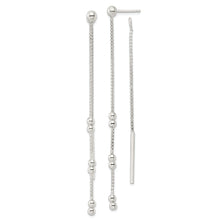 Load image into Gallery viewer, Sterling Silver Chain and Bar Dangle Post Earrings
