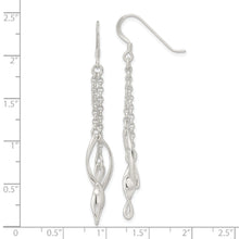 Load image into Gallery viewer, Sterling Silver 2-Twists on Chain Shepherd Hook Earrings
