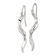 Load image into Gallery viewer, Sterling Silver Polished Twisted Dangle Earrings
