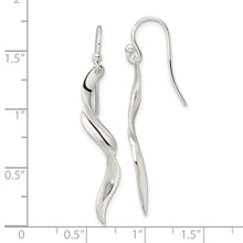 Load image into Gallery viewer, Sterling Silver Polished Twisted Dangle Earrings
