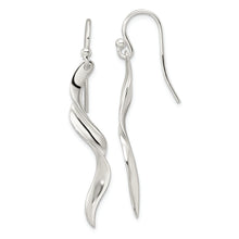 Load image into Gallery viewer, Sterling Silver Polished Twisted Dangle Earrings
