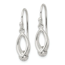 Load image into Gallery viewer, Sterling Silver Polished and D/C Beaded Shepherd Hook Earrings
