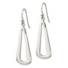 Load image into Gallery viewer, Sterling Silver Polished Teardrop Dangle Shephard Hook Earrings
