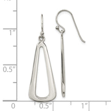 Load image into Gallery viewer, Sterling Silver Polished Teardrop Dangle Shephard Hook Earrings
