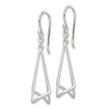 Load image into Gallery viewer, Sterling Silver Polished Fancy Triangle Dangle Earrings
