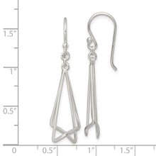 Load image into Gallery viewer, Sterling Silver Polished Fancy Triangle Dangle Earrings
