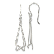 Load image into Gallery viewer, Sterling Silver Polished Fancy Triangle Dangle Earrings
